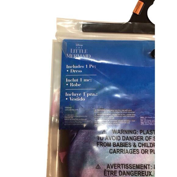 Girls Toddler The Little Mermaid Ariel Halloween Costume Dress (Size 2) New - Picture 3 of 3